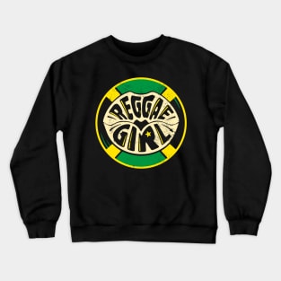 reggae girl kissing lips with a jamaican flag Crewneck Sweatshirt